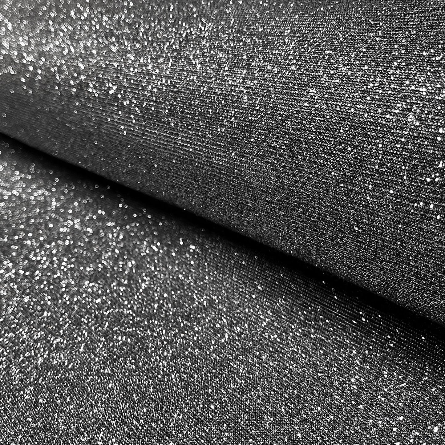 Lurex Glitzer Jersey - silber schwarz