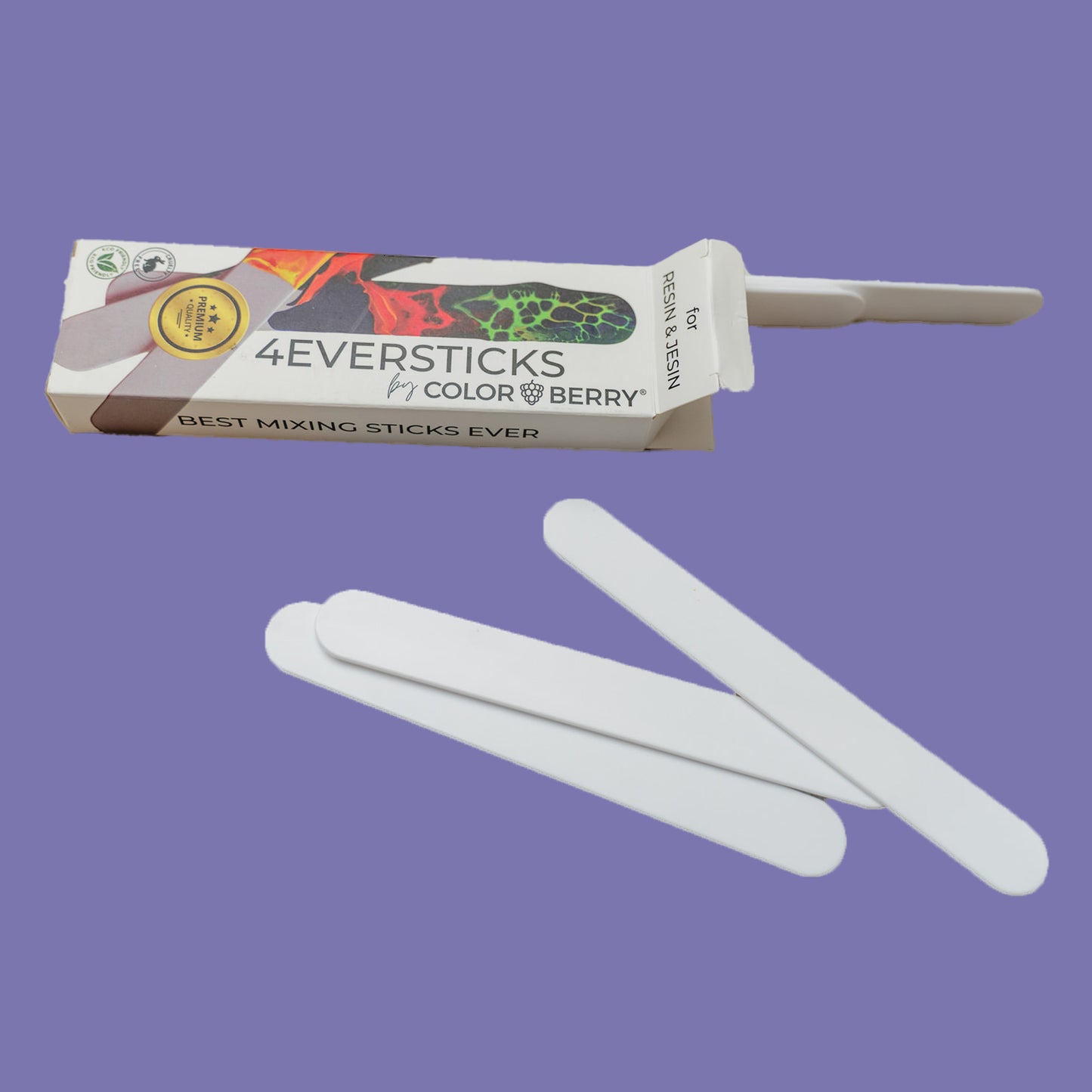 4Eversticks - 25 Rührstäbchen 15 cm - wiederverwendbar