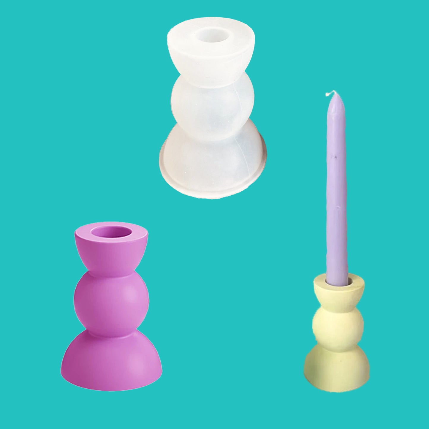 Silicone Mold Candle Holder Scandi