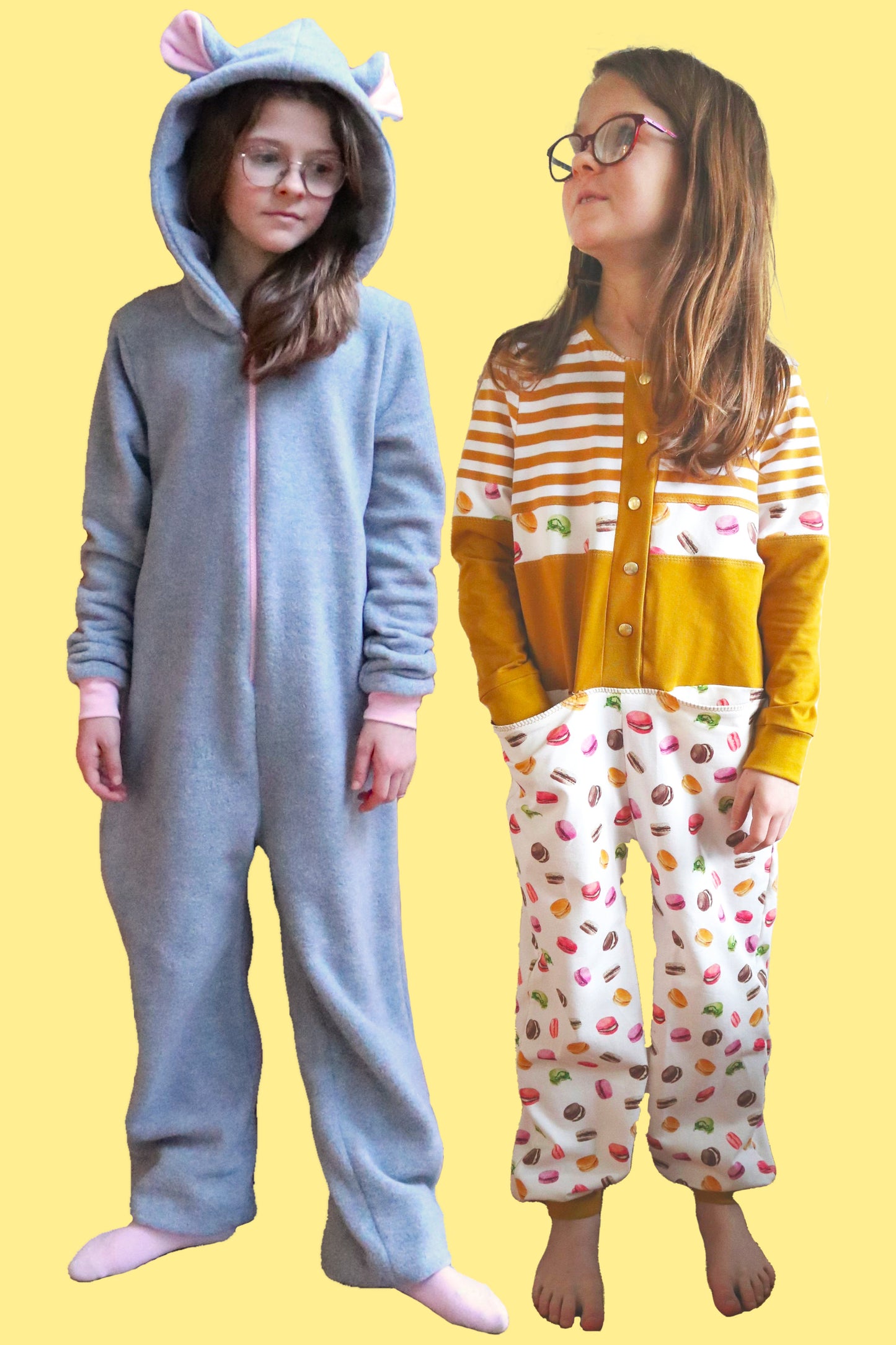 Set Kinder Jumpsuit MIMPI mit Kapuze