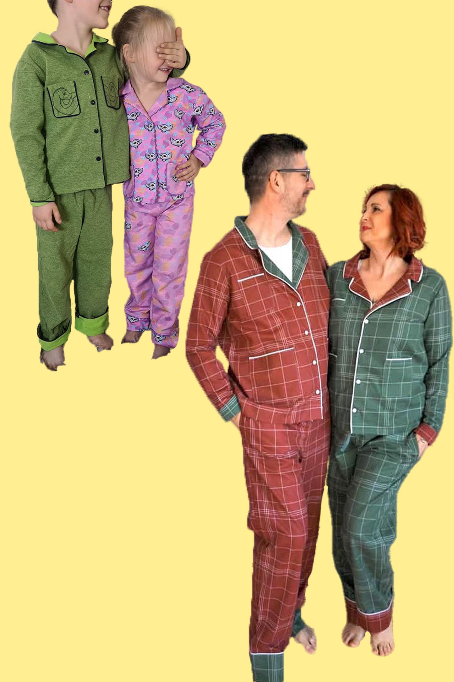 Set of 2: Pyjamas TIDUR (adults + children)