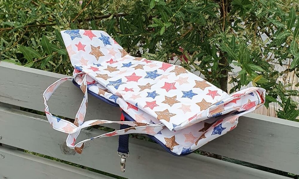 Einkaufstasche mit Reißverschluss SQUARE BAG