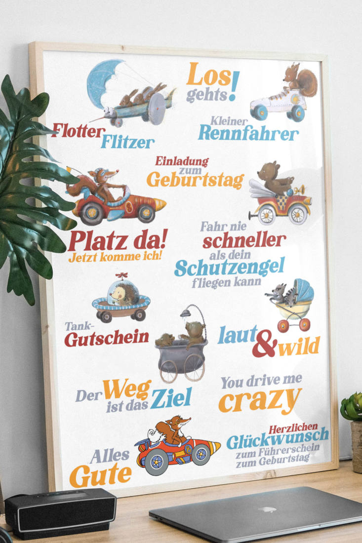 Set: Plotterdateien + Printables Flotte Flitzer