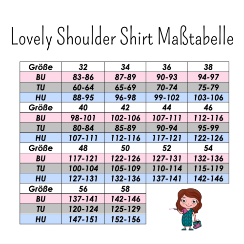 LOVELY SHOULDER Damen Shirt