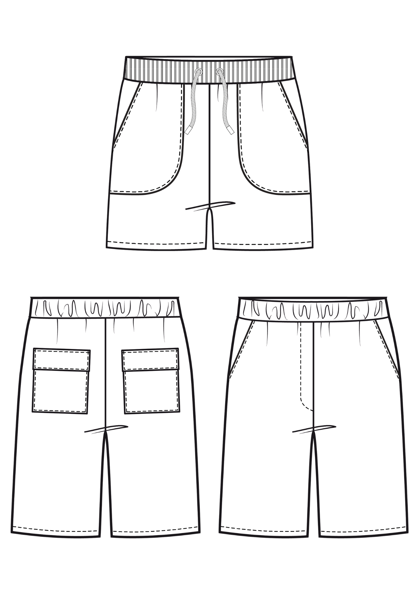 Children's Shorts PANTAI (paper pattern)