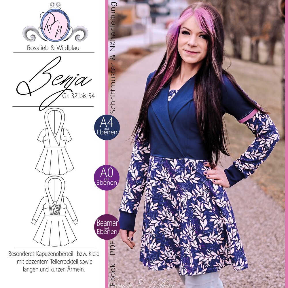 Damen Kapuzenkleid BENJA