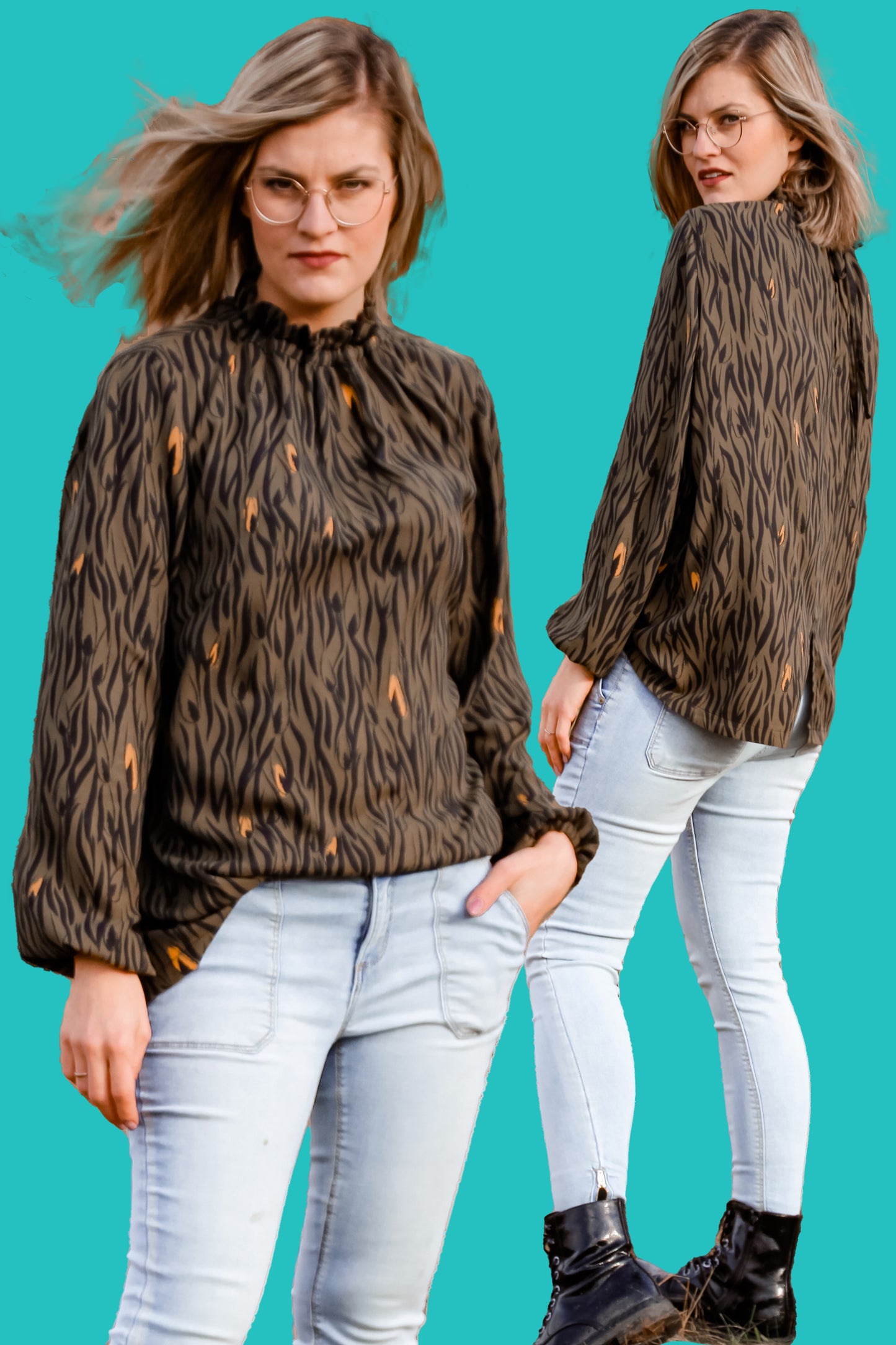 Damen Bluse KERAH (Papierschnittmuster)