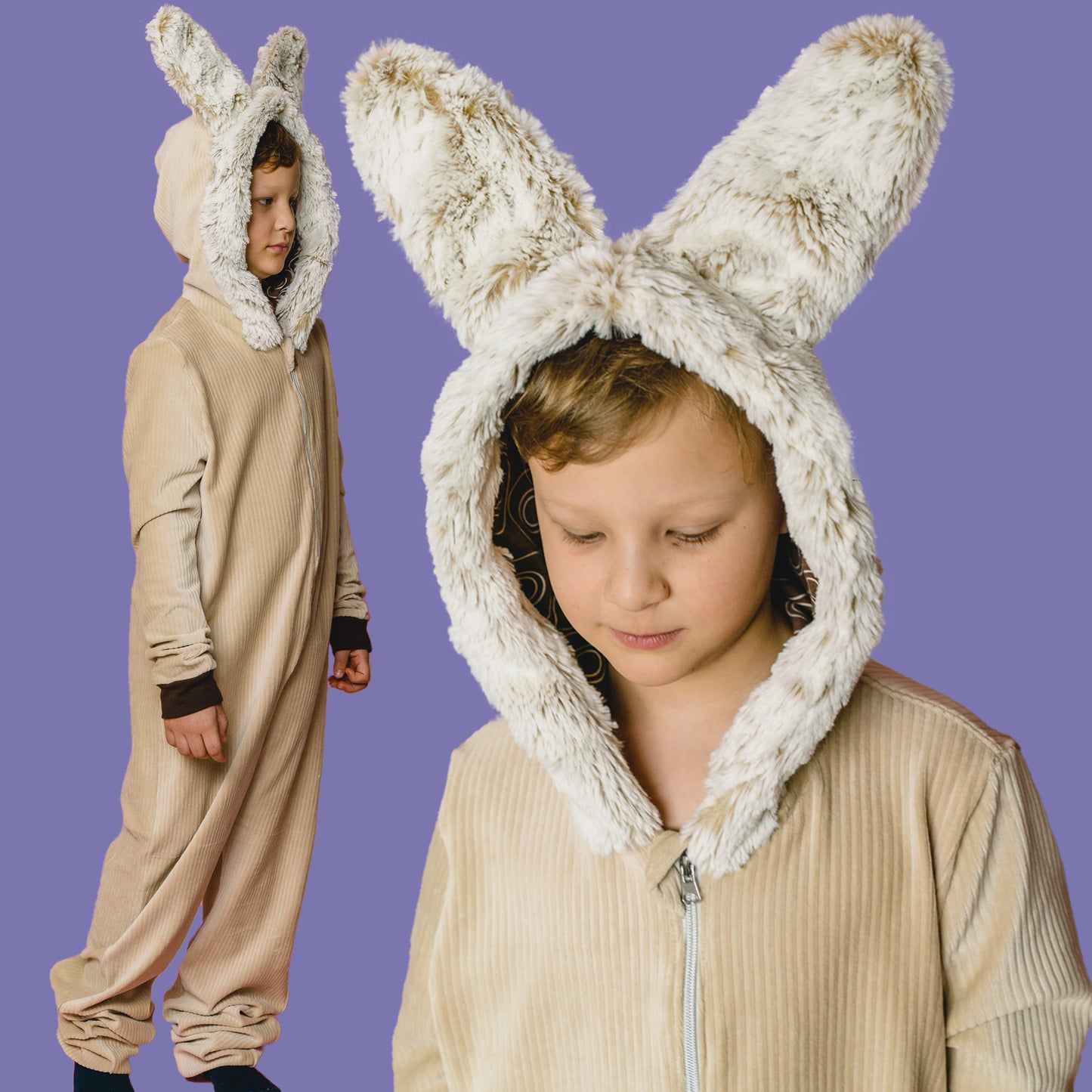 Set Kinder Jumpsuit MIMPI mit Kapuze