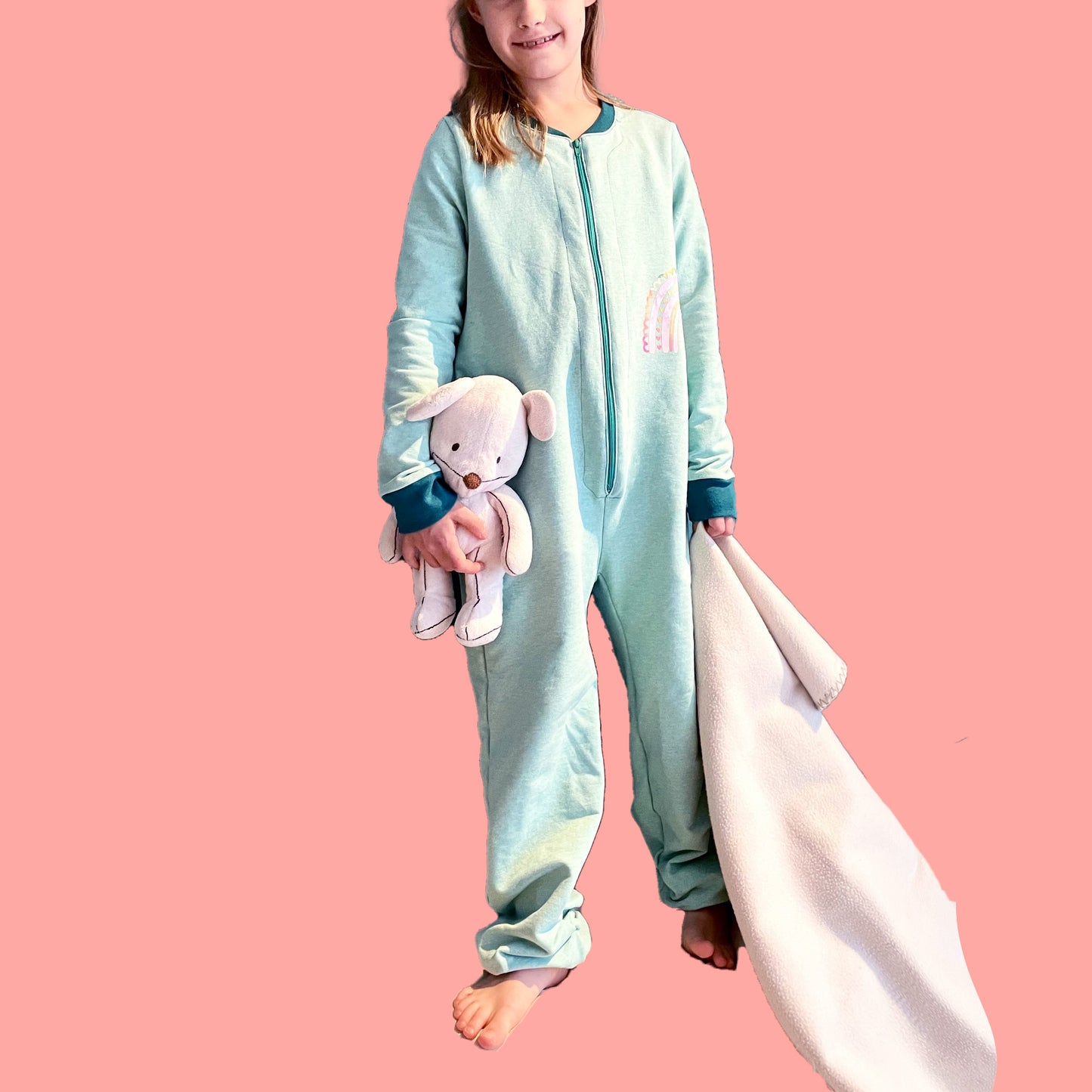 Set Kinder Jumpsuit MIMPI mit Kapuze