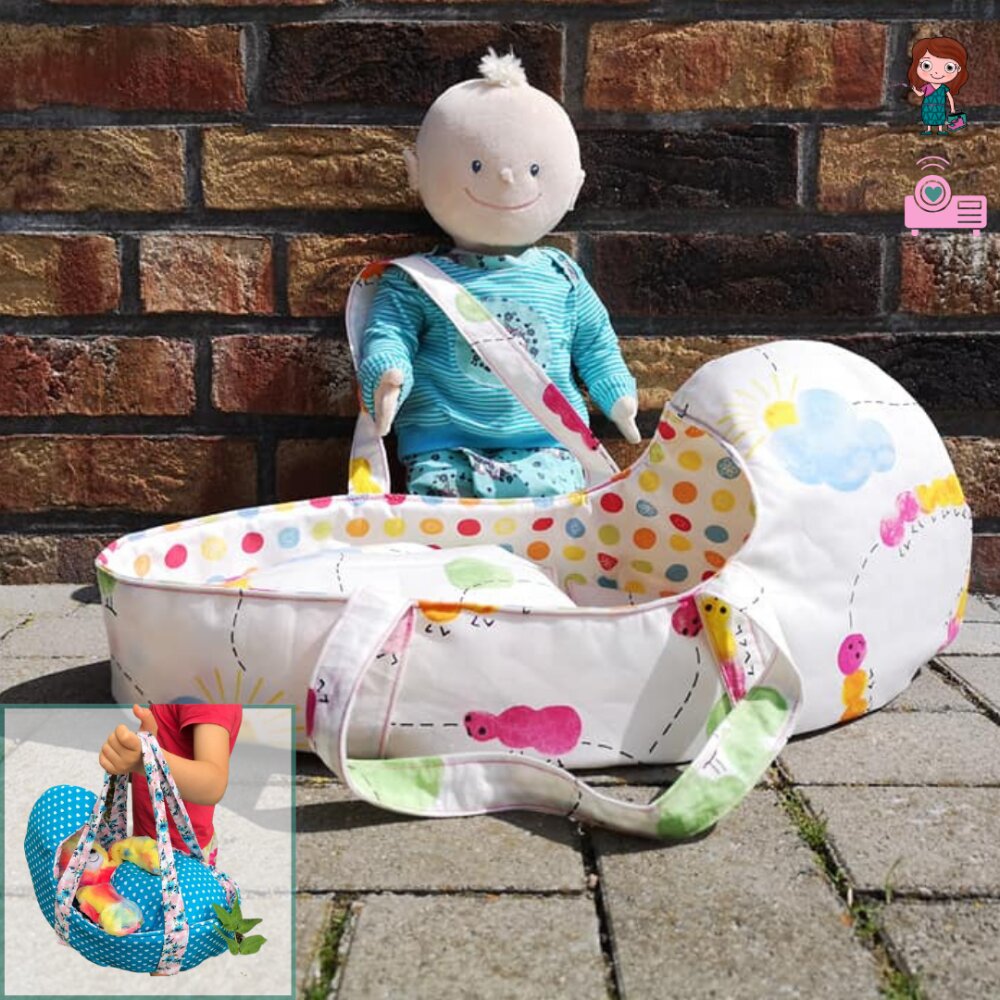 DOLL DREAMZZ Puppenbettchen und Trage (2 Größen)