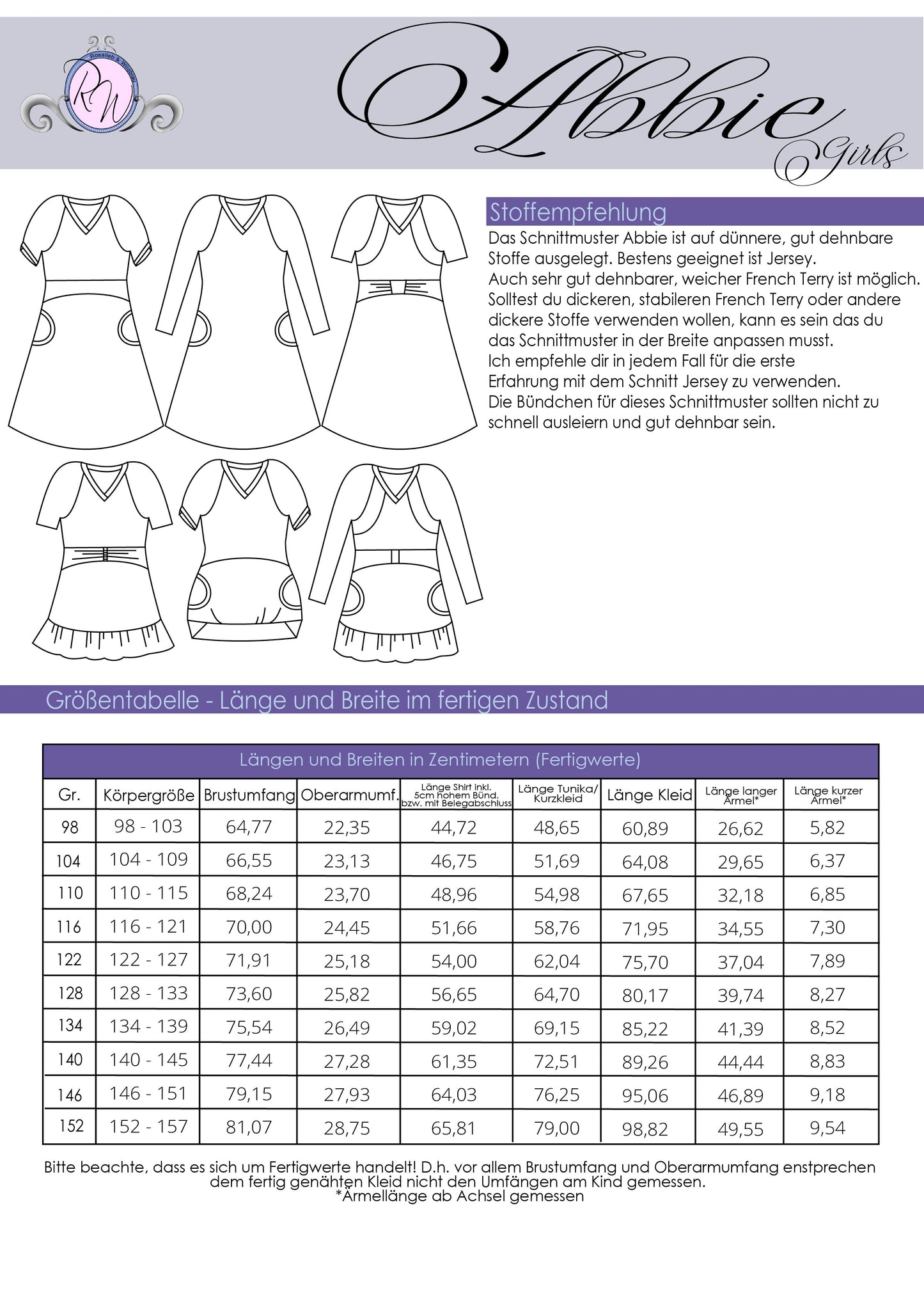 Kinder Tunika Shirt Kleid ABBIE