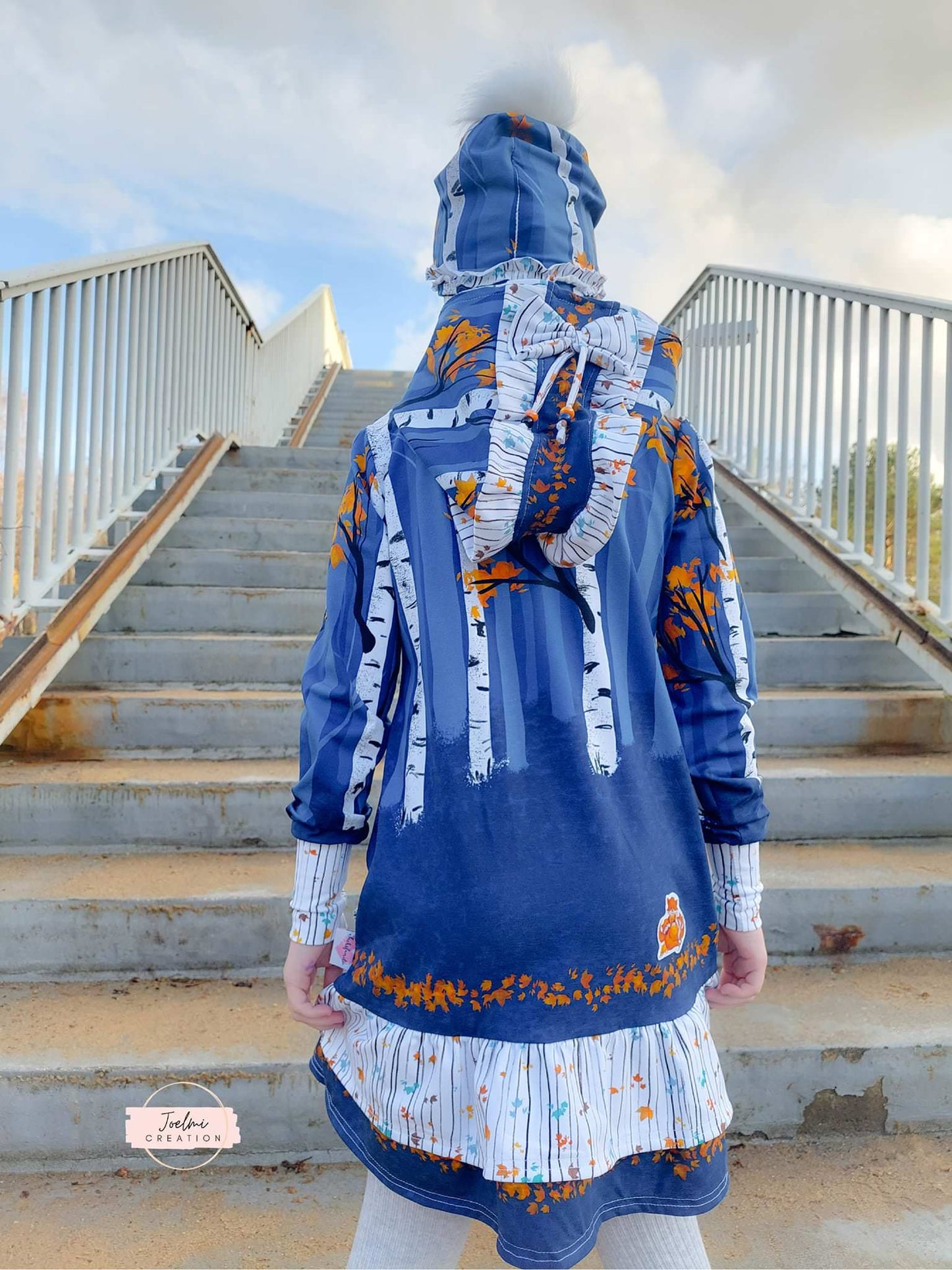 Kinder Kurzkleid Tunika Longhoodie AYA