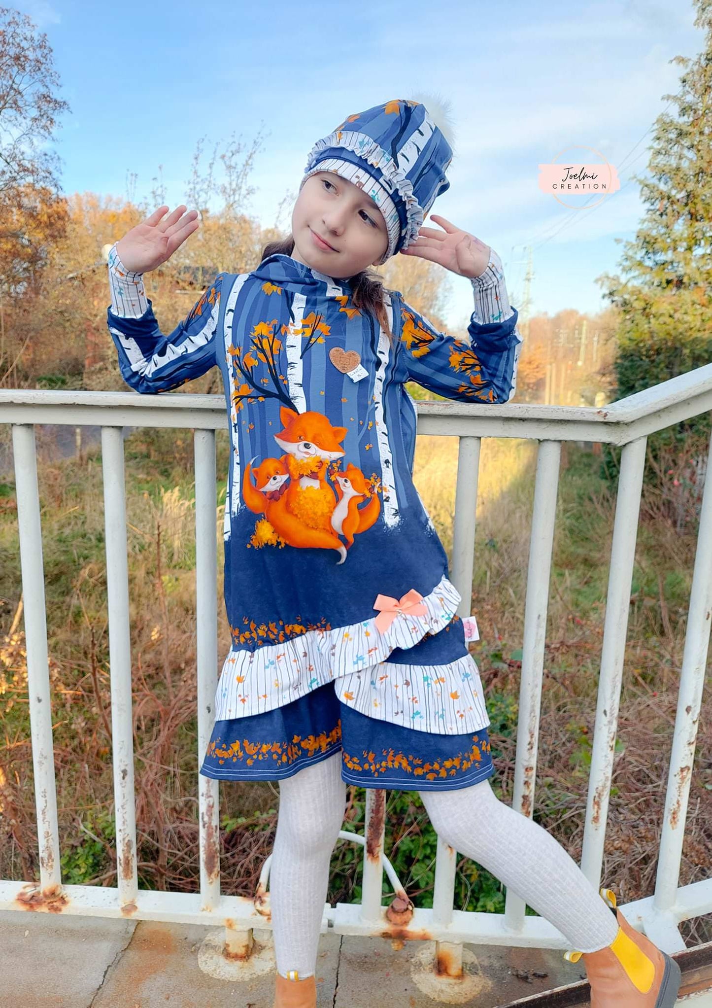 Kinder Kurzkleid Tunika Longhoodie AYA
