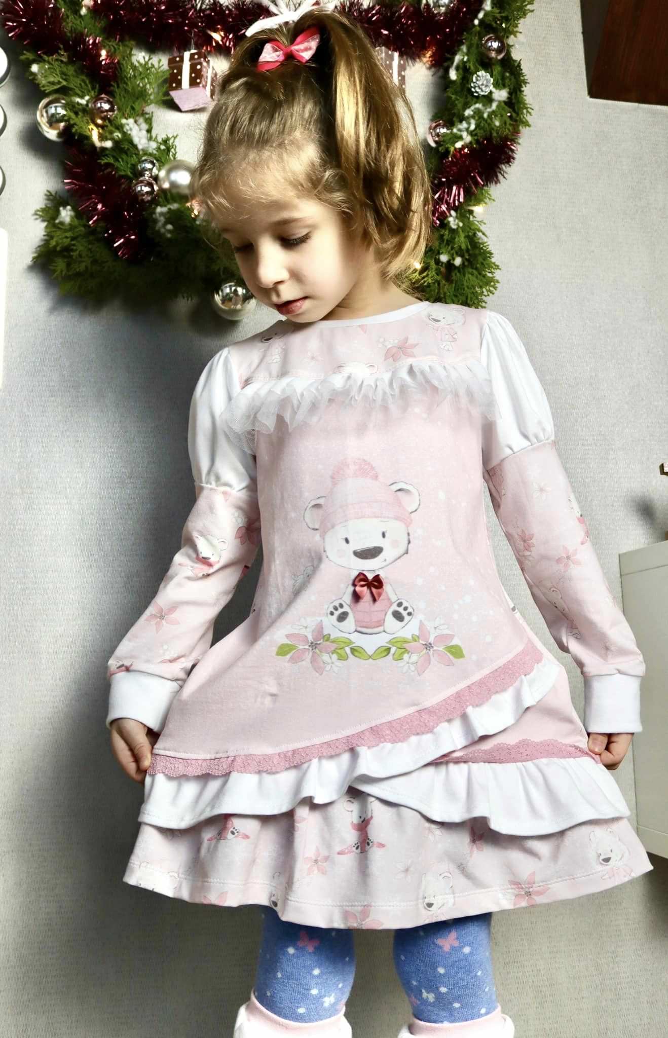 Kinder Kurzkleid Tunika Longhoodie AYA