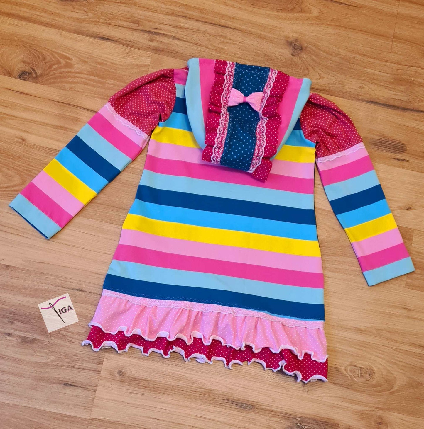Kinder Kurzkleid Tunika Longhoodie AYA