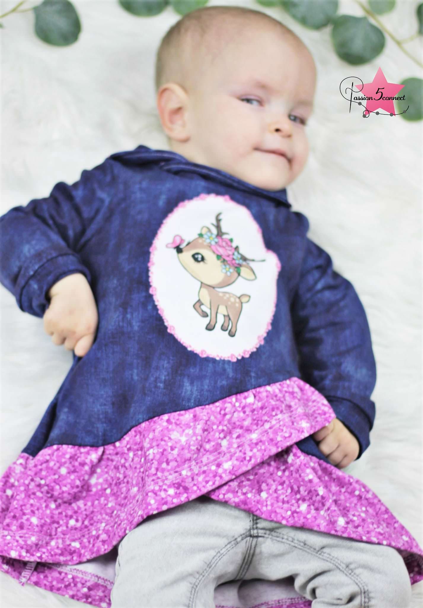 Kinder Kurzkleid Tunika Longhoodie AYA