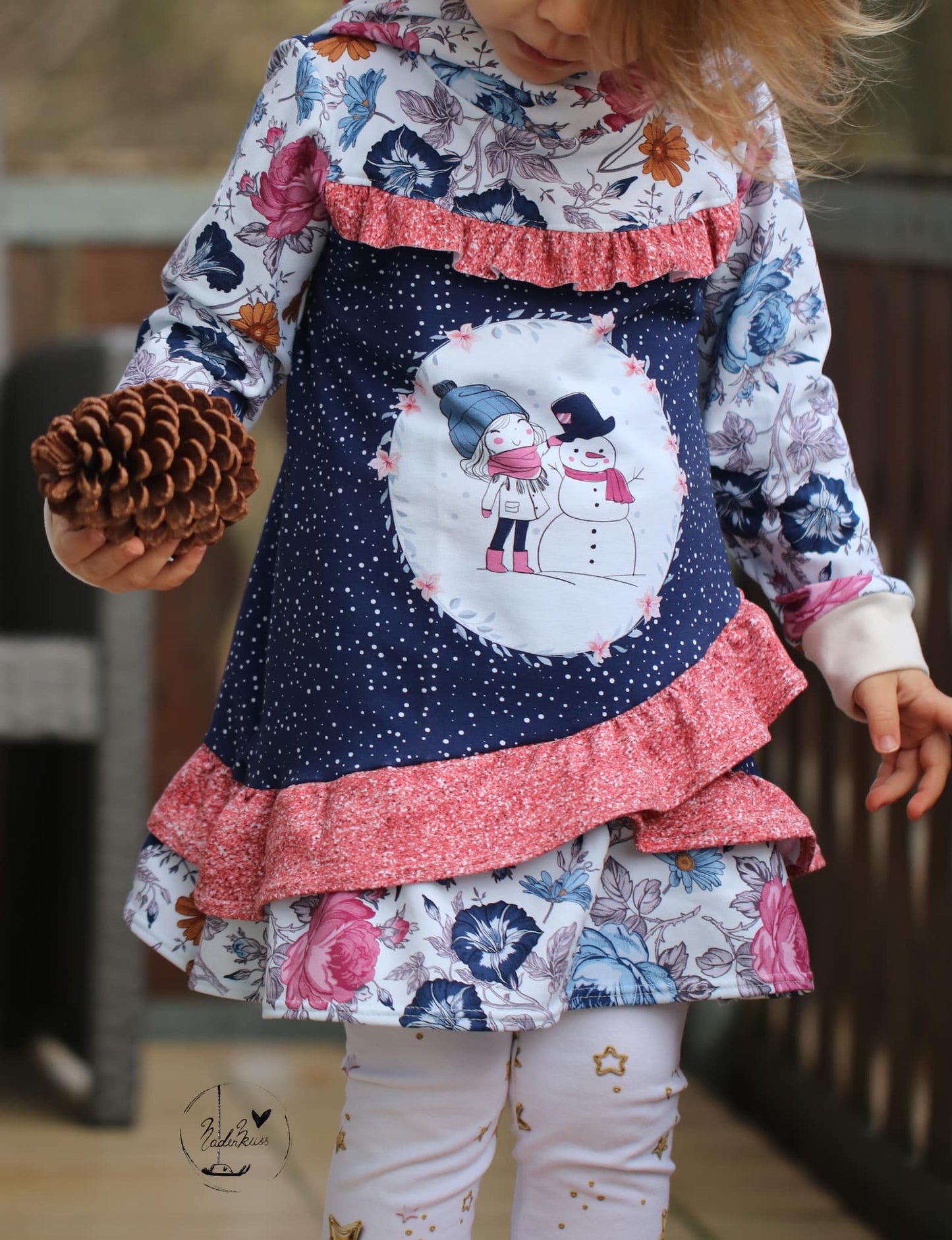 Kinder Kurzkleid Tunika Longhoodie AYA