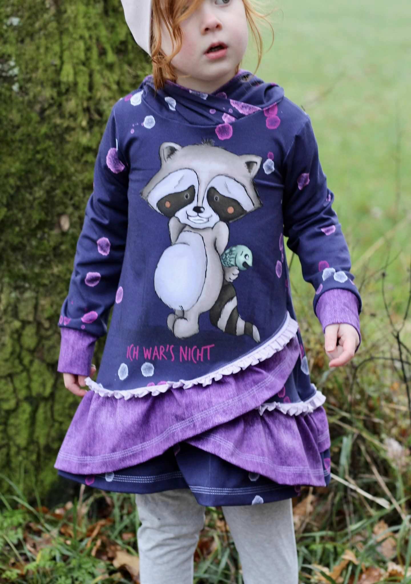 Kinder Kurzkleid Tunika Longhoodie AYA