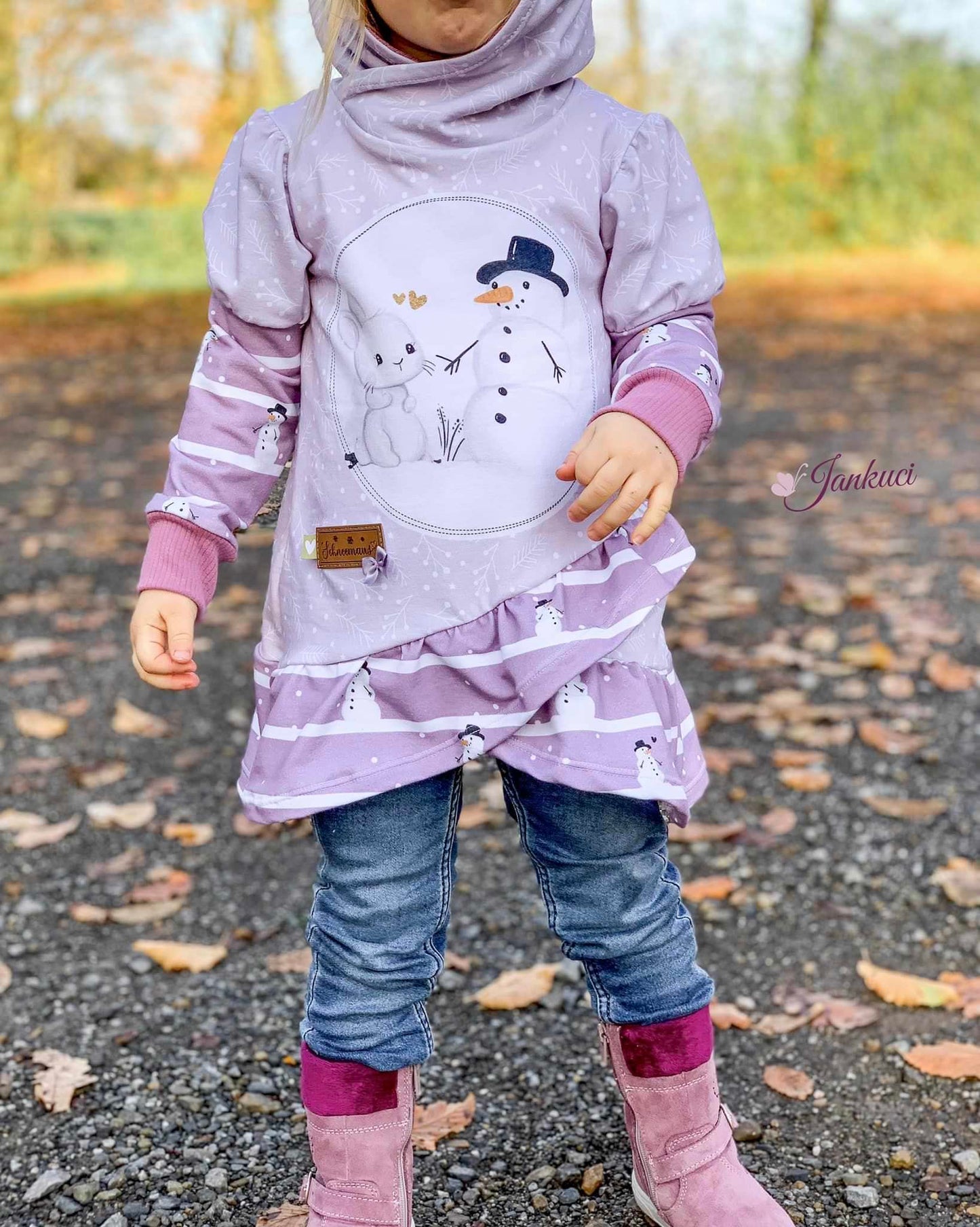 Kinder Kurzkleid Tunika Longhoodie AYA