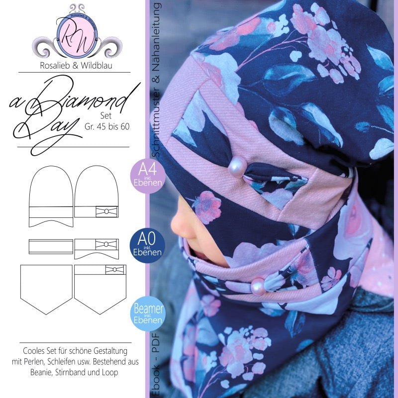 Set Beanie Stirnband Loop-Schal aDIAMONDday