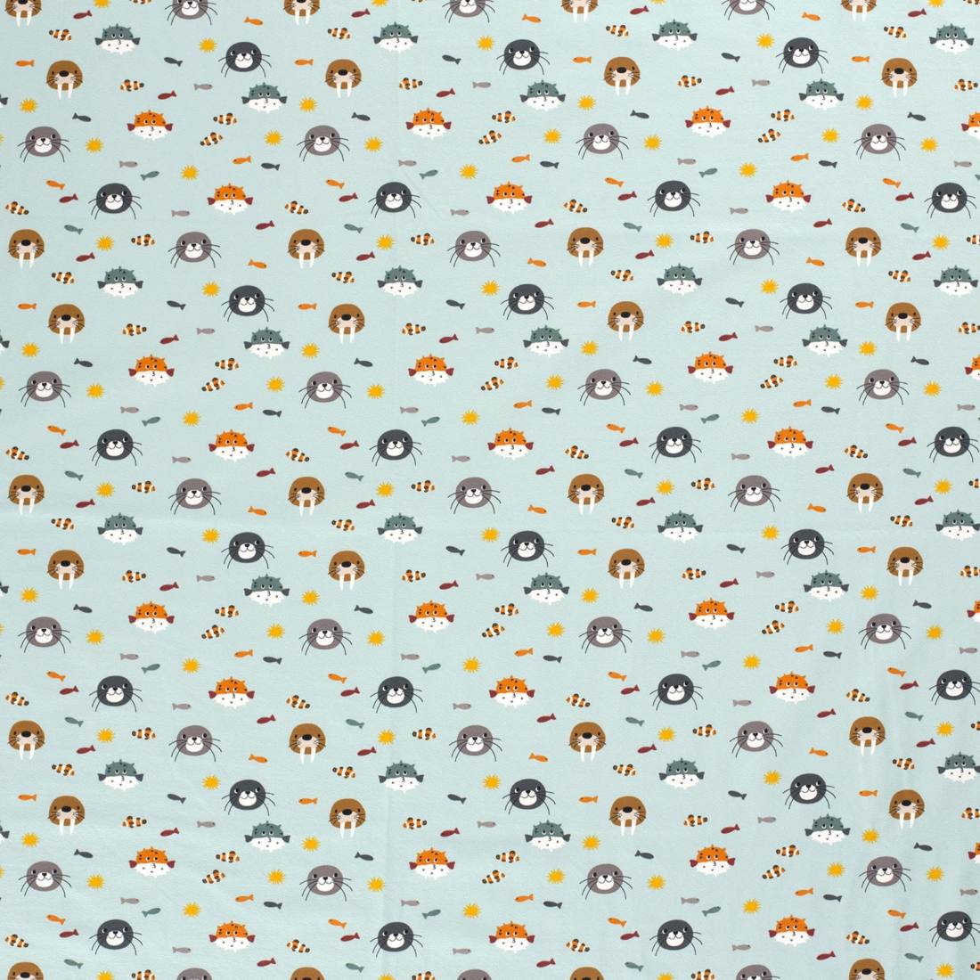 Cotton Jersey Fish and Seals