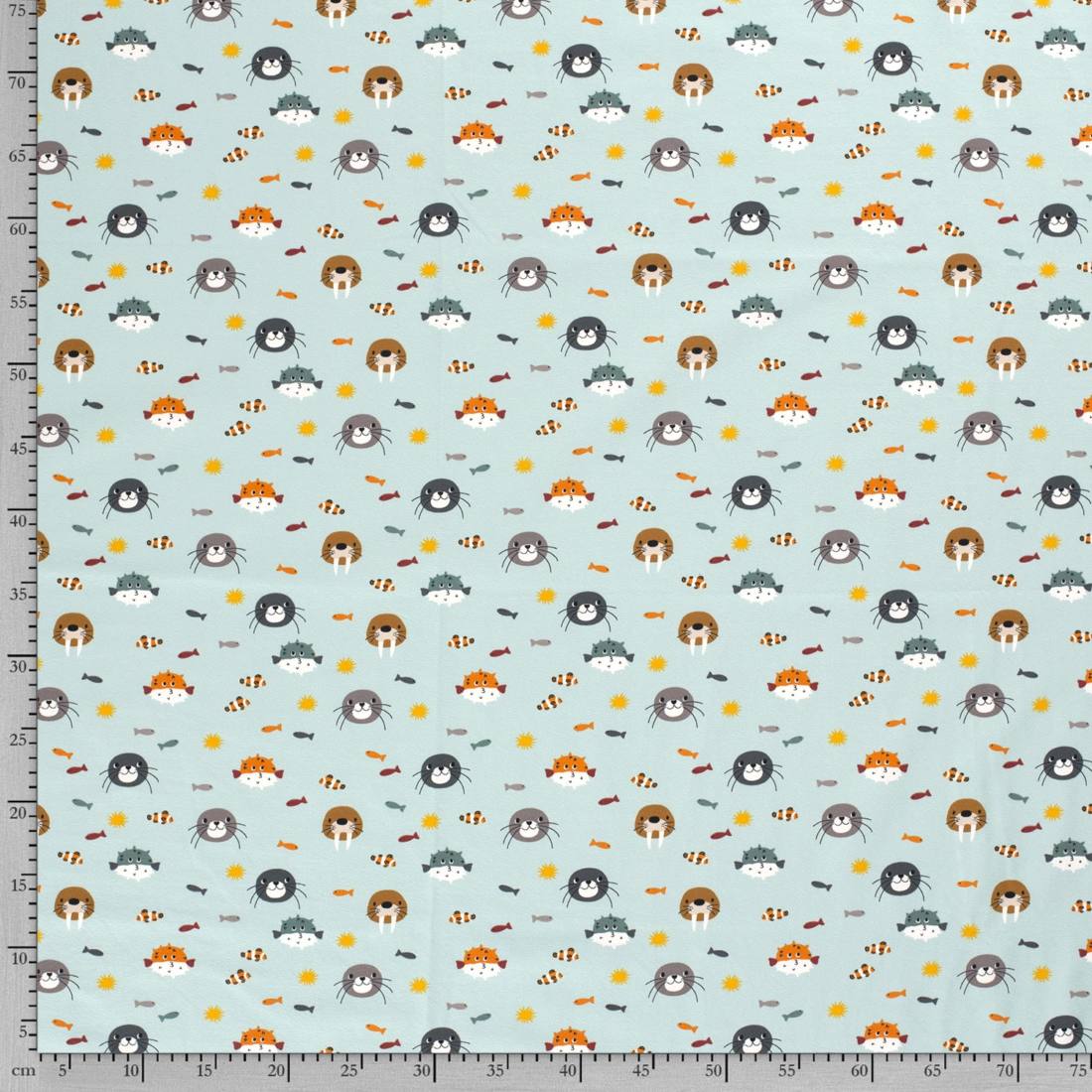 Cotton Jersey Fish and Seals