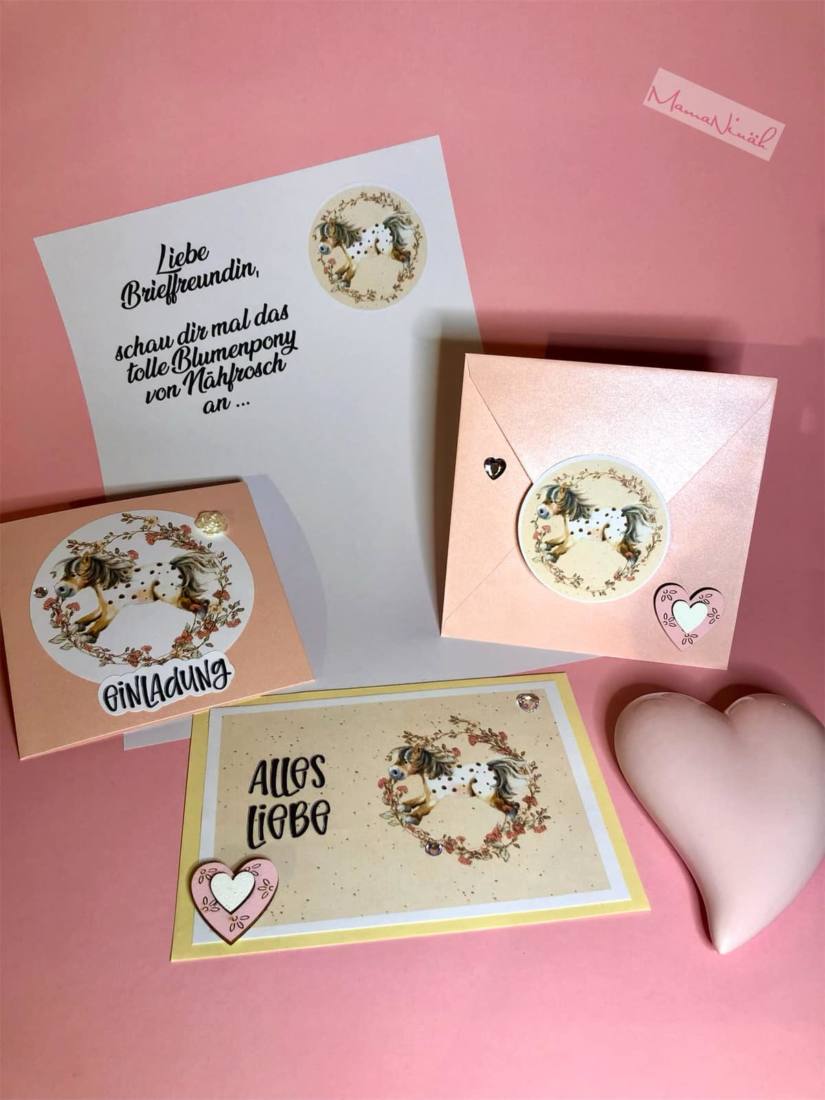 Set: plotter files + printable flower pony