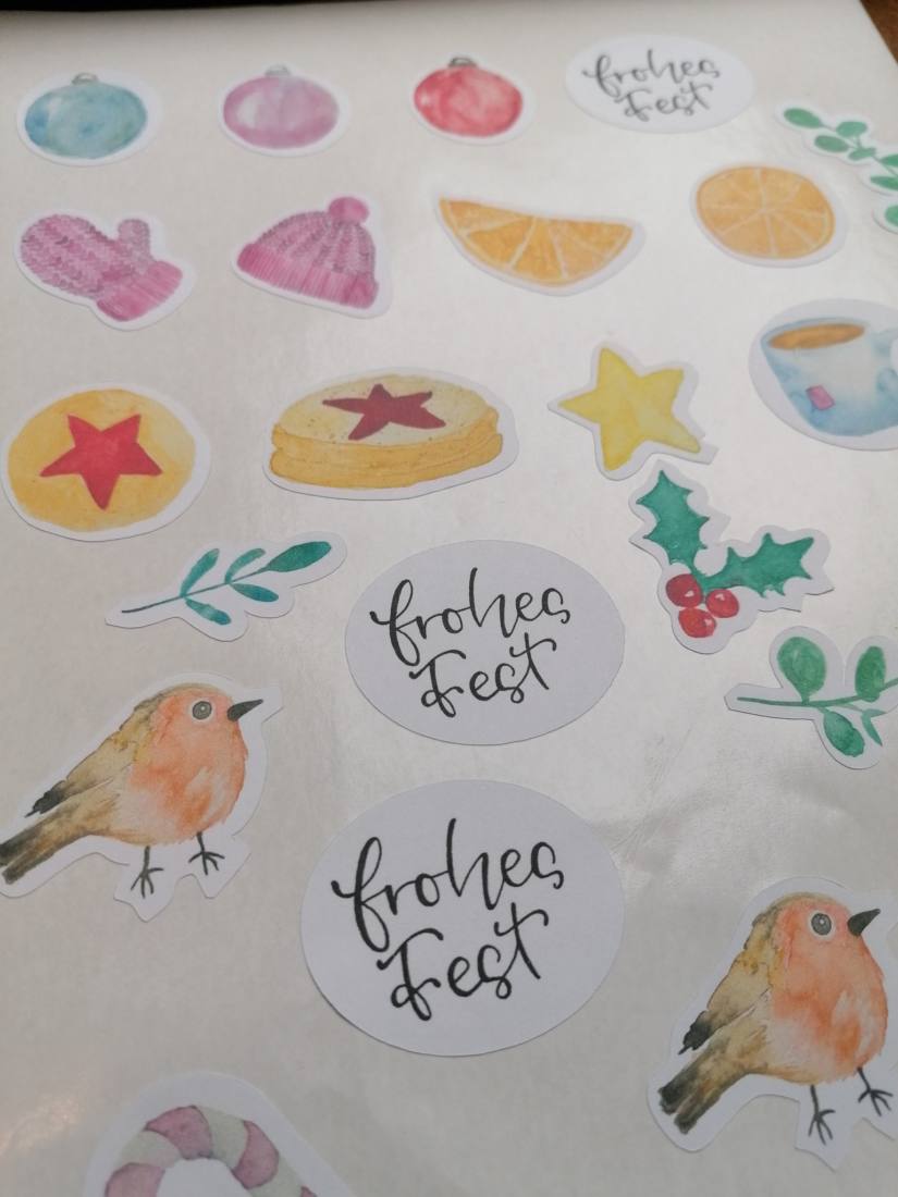 Set: Plotter files + Printables Merry Christmas Watercolor