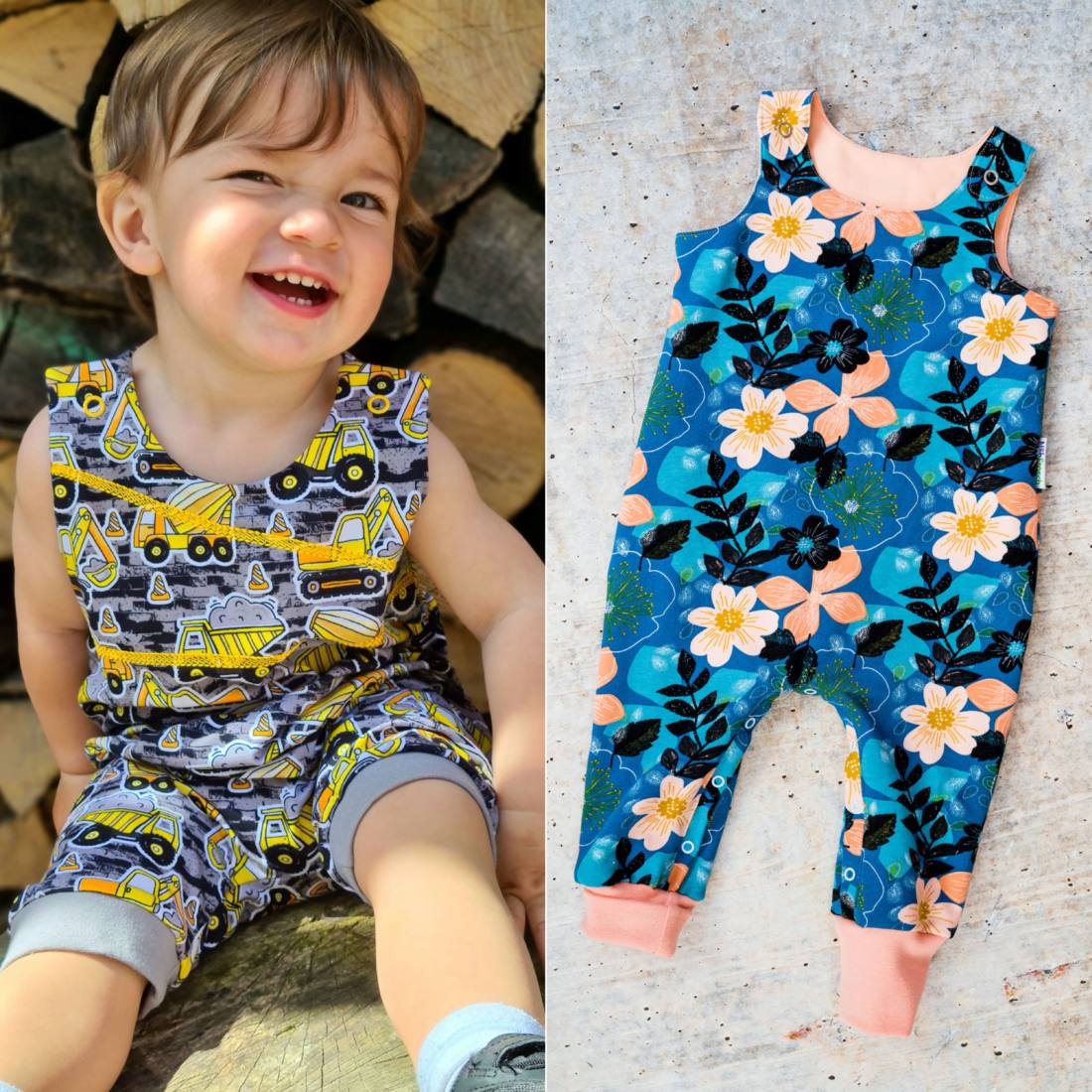 Baby Strampler BUMI quadratisch