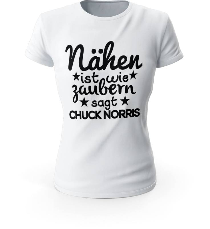 Naehen ist wie zaubern sagt Chuck Norris MOCKUP