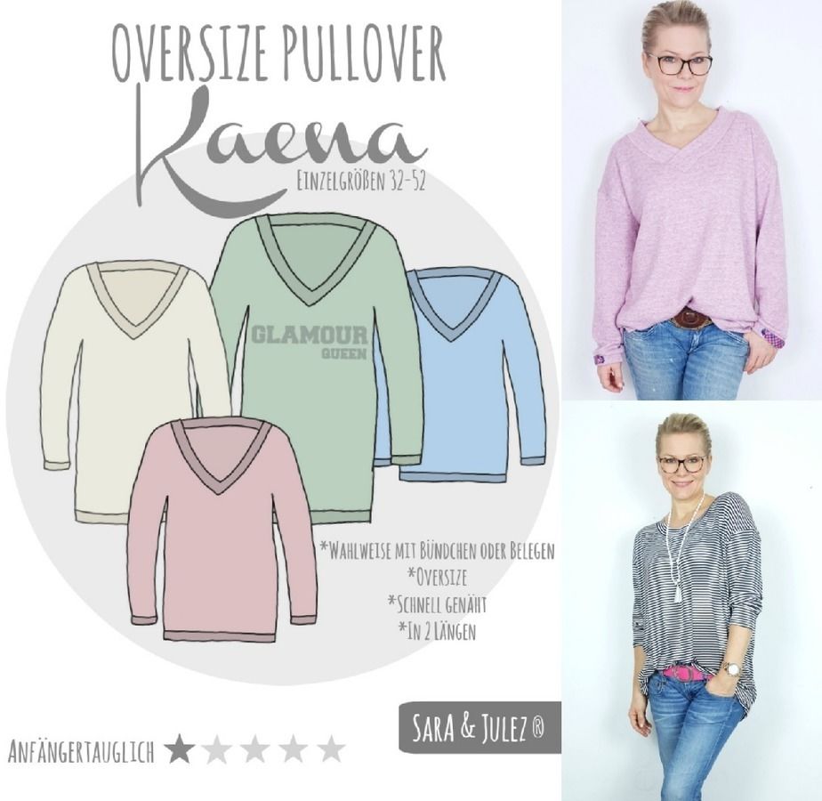 Oversiez Pullover KAENA naehen Sara Julez 1