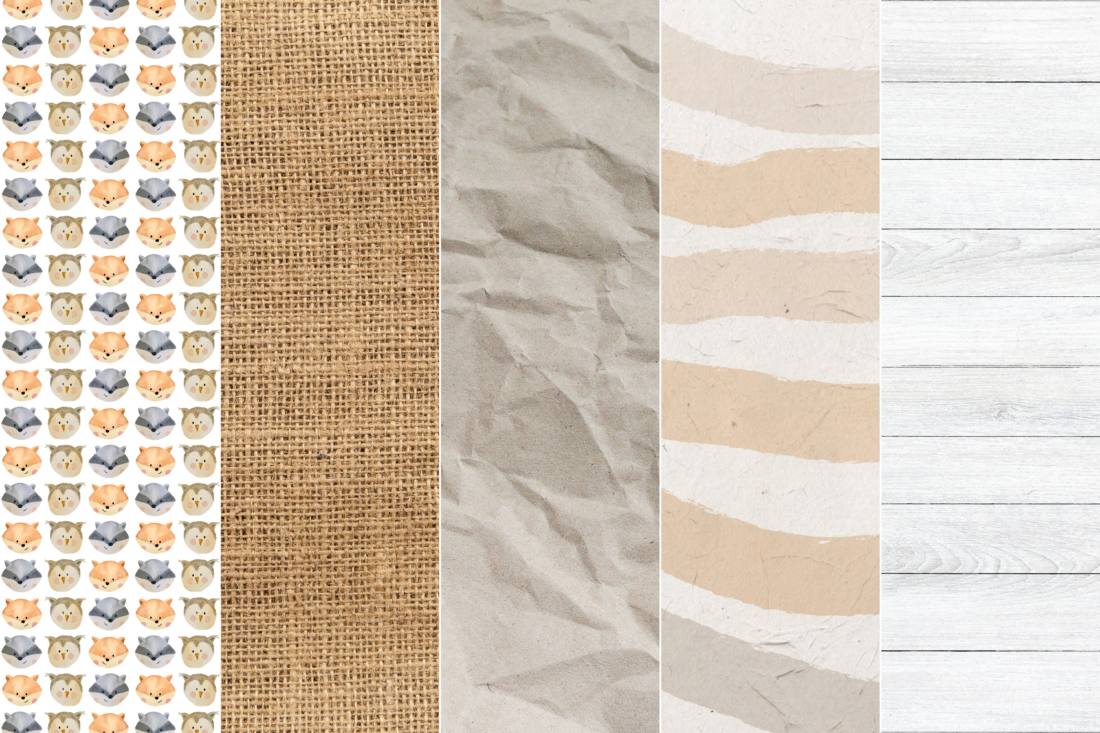 Set: Plotter files + Printables Forest Animals Watercolor