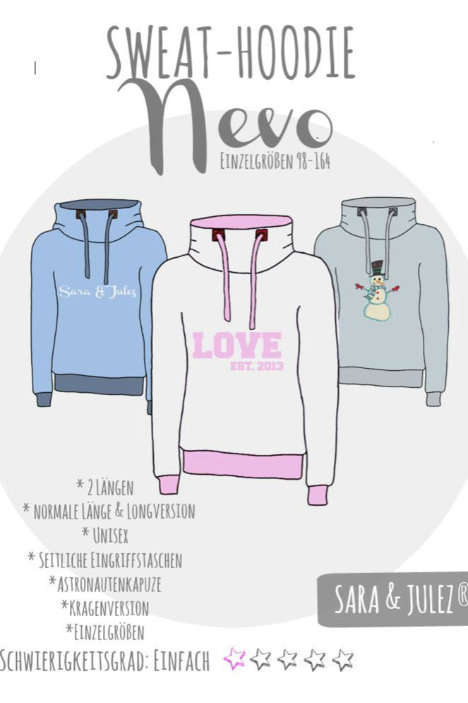 kinder hoodie naehen nevo 5 cr