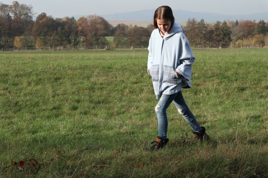 kinder poncho naehen 24