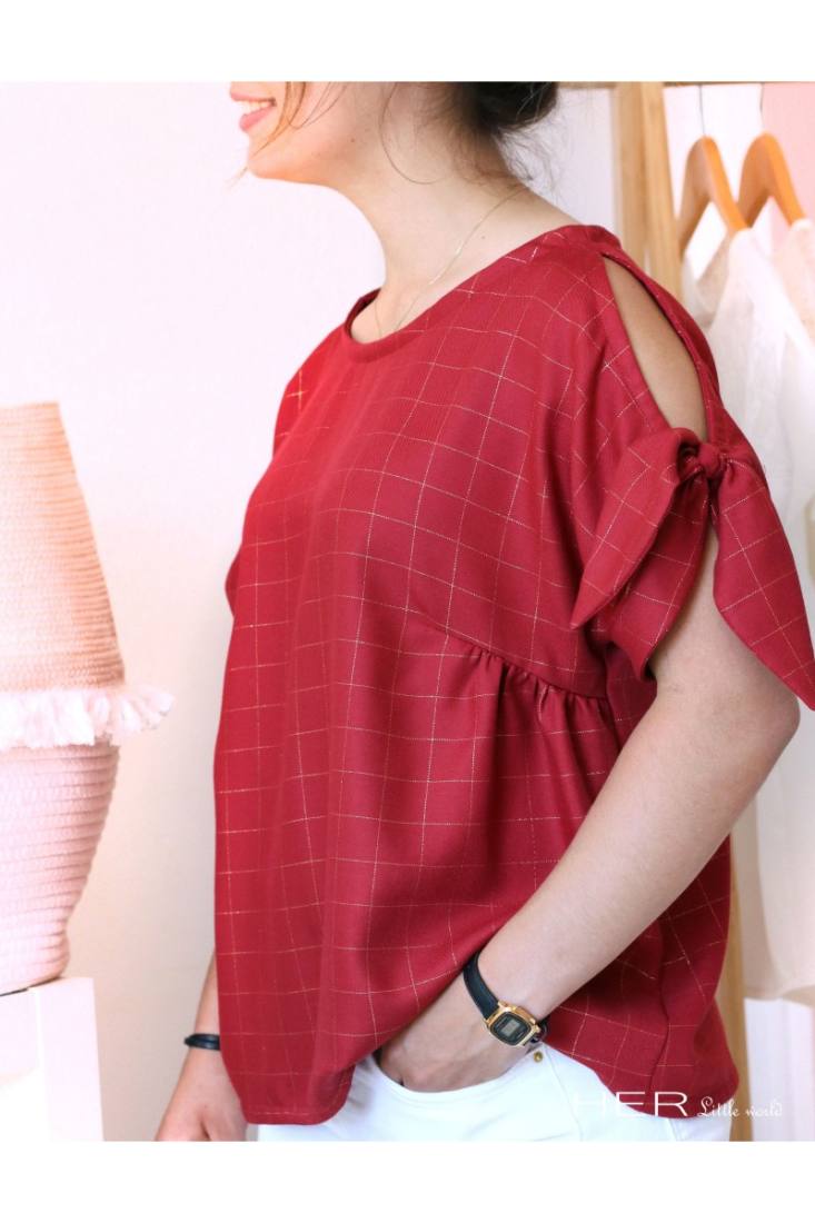 tissu-serge-carreaux-rouge-lurex-dore2