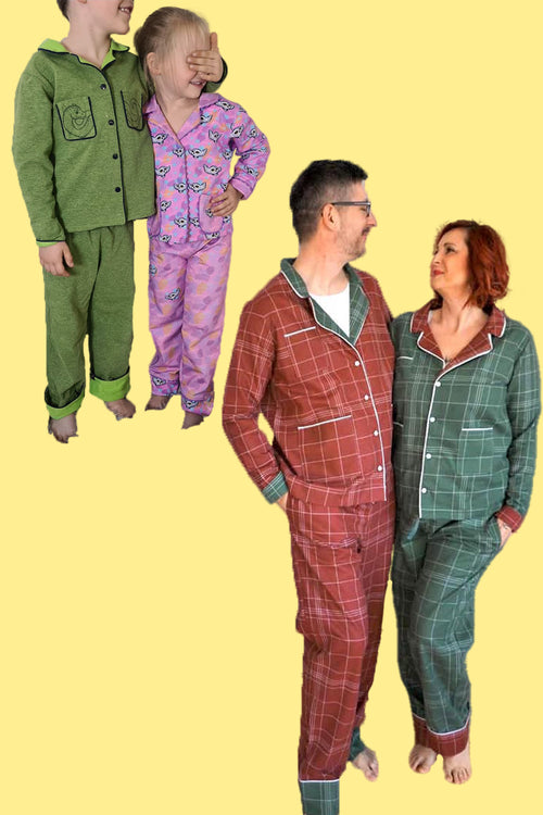 2er-Set: Pyjama TIDUR (Erwachsene + Kinder)
