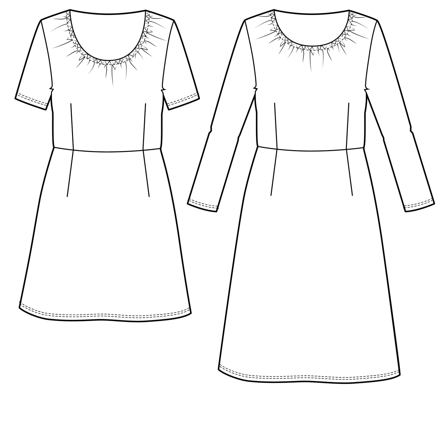 Damen Kleid ELOK (Papierschnittmuster)