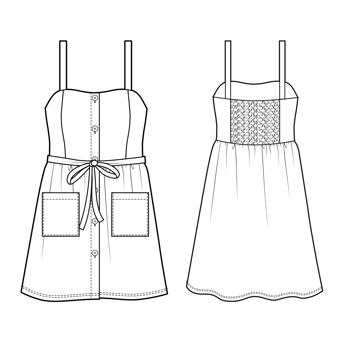 Damen Kleid GARIS (Papierschnittmuster)