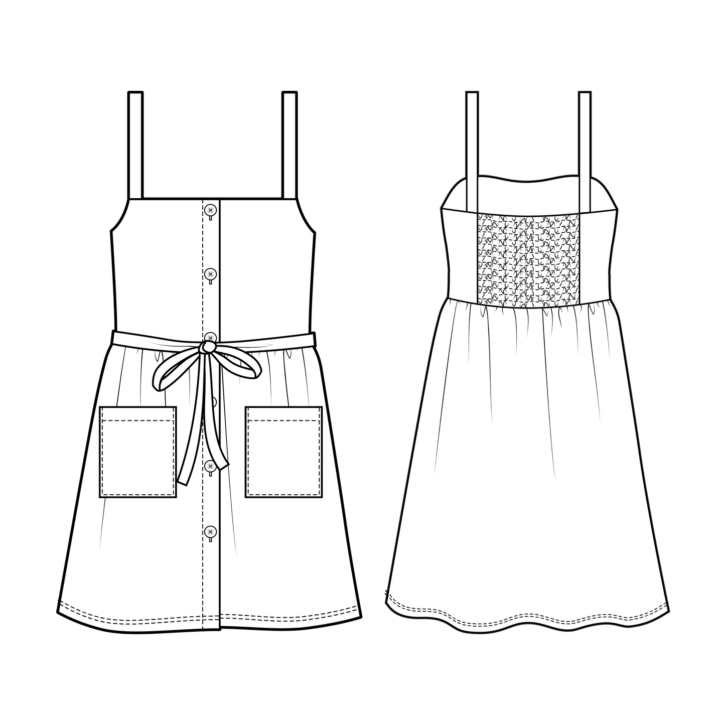 Kinder Kleid GARIS (Papierschnittmuster)