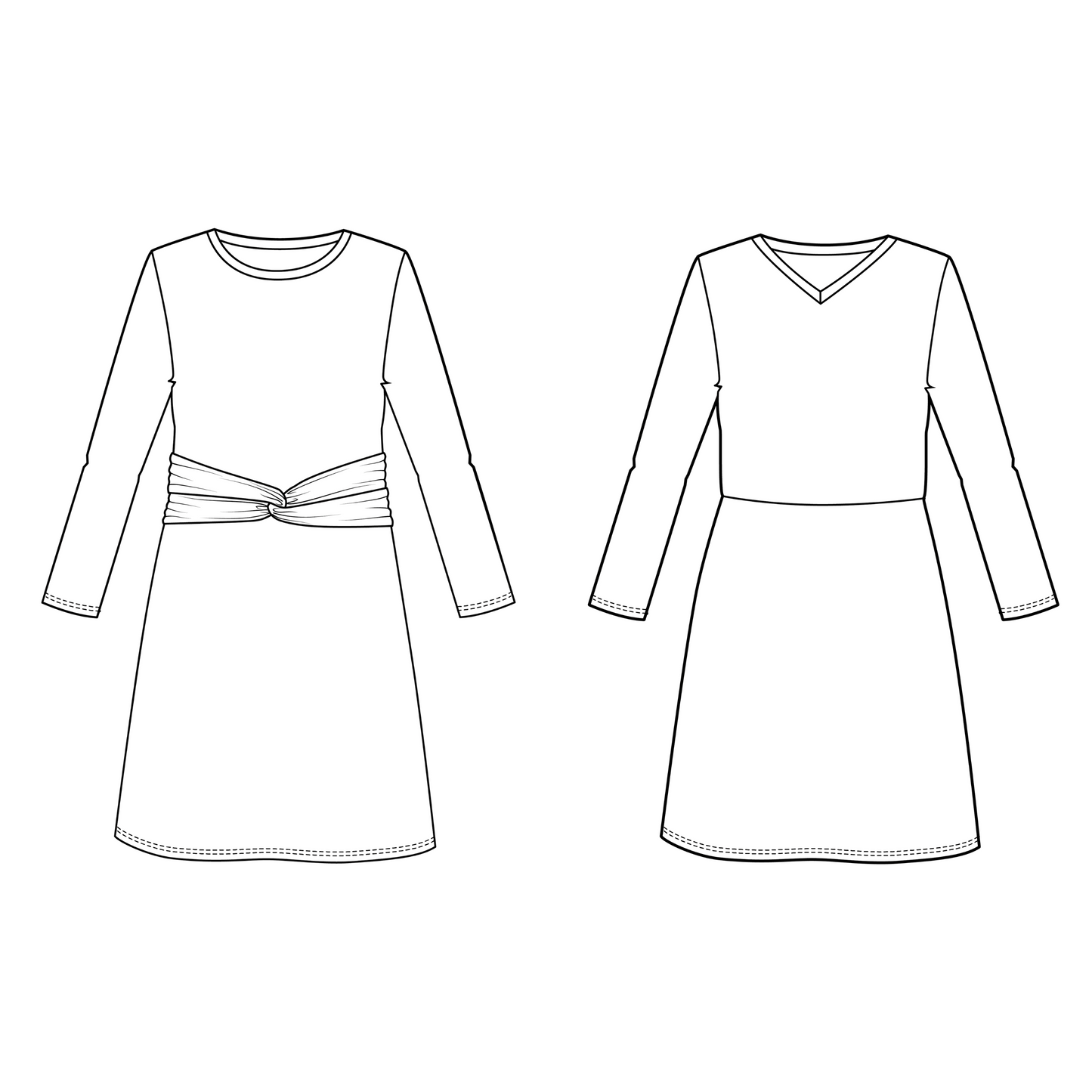 Kinder Kleid SIMPUL (Papierschnittmuster)