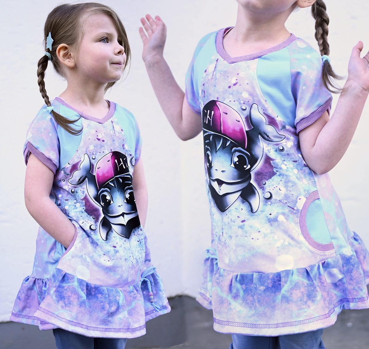 Kinder Tunika Shirt Kleid ABBIE