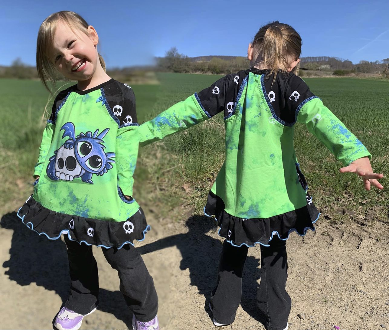 Kinder Tunika Shirt Kleid ABBIE