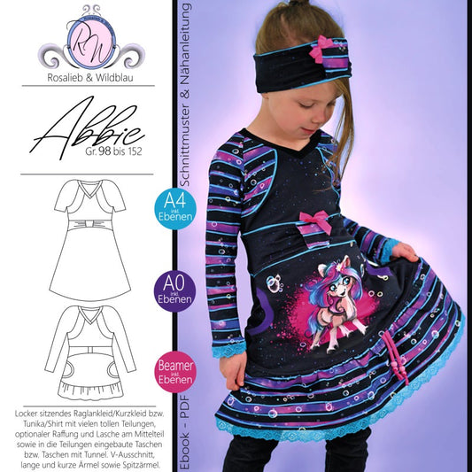 Kinder Tunika Shirt Kleid ABBIE