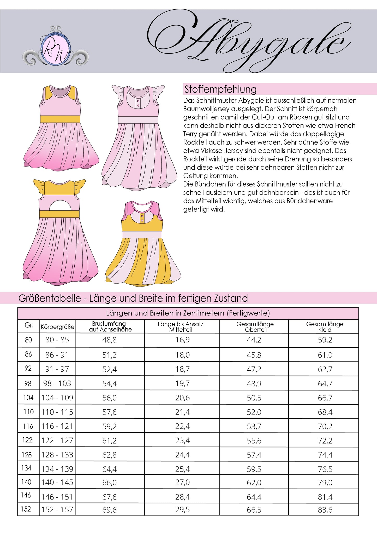 Kinder Kleid Shirt ABYGALE