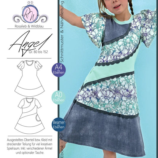 Kinder Kleid Shirt ANGEL