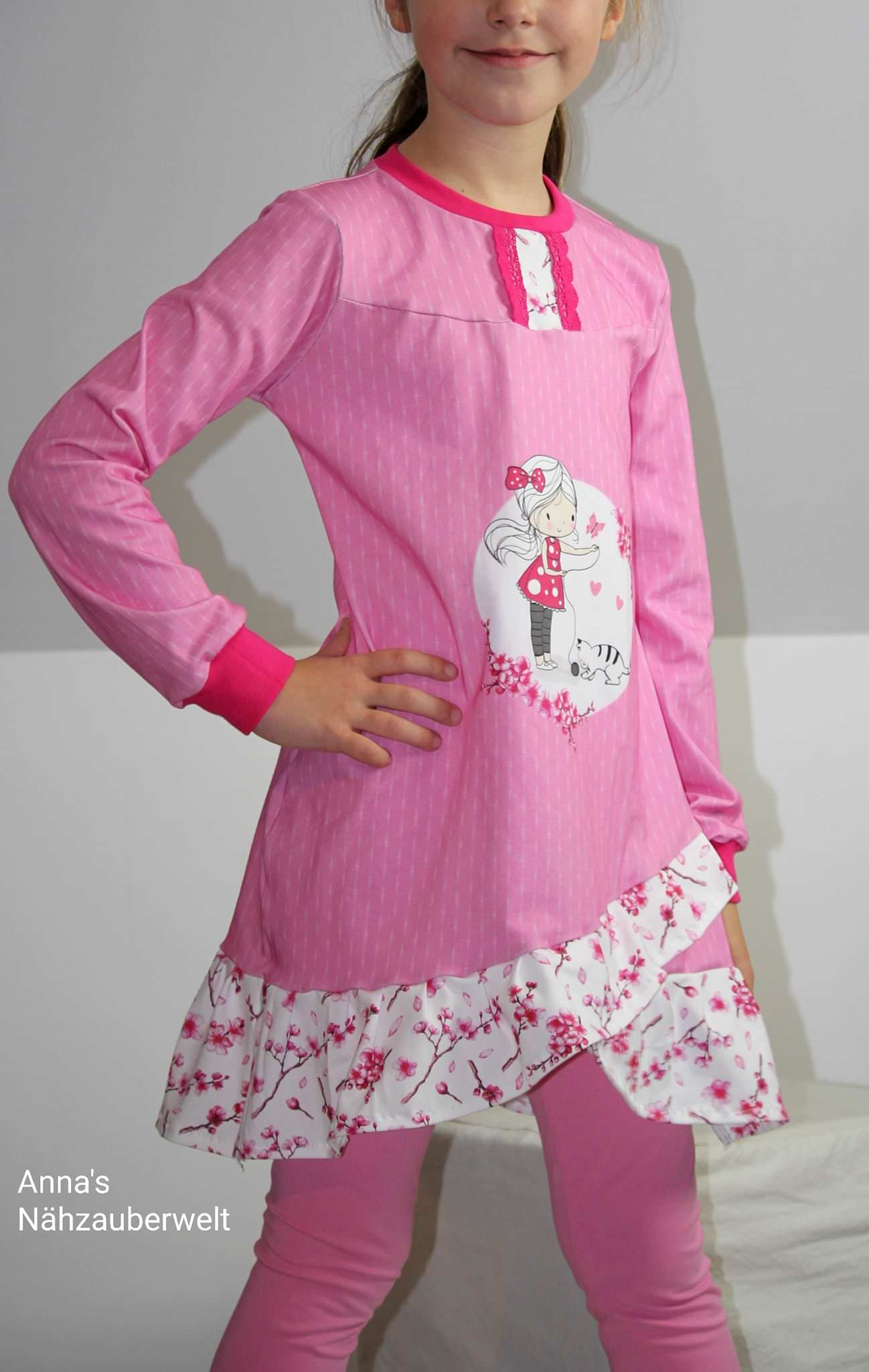 Kinder Kurzkleid Tunika Longhoodie AYA