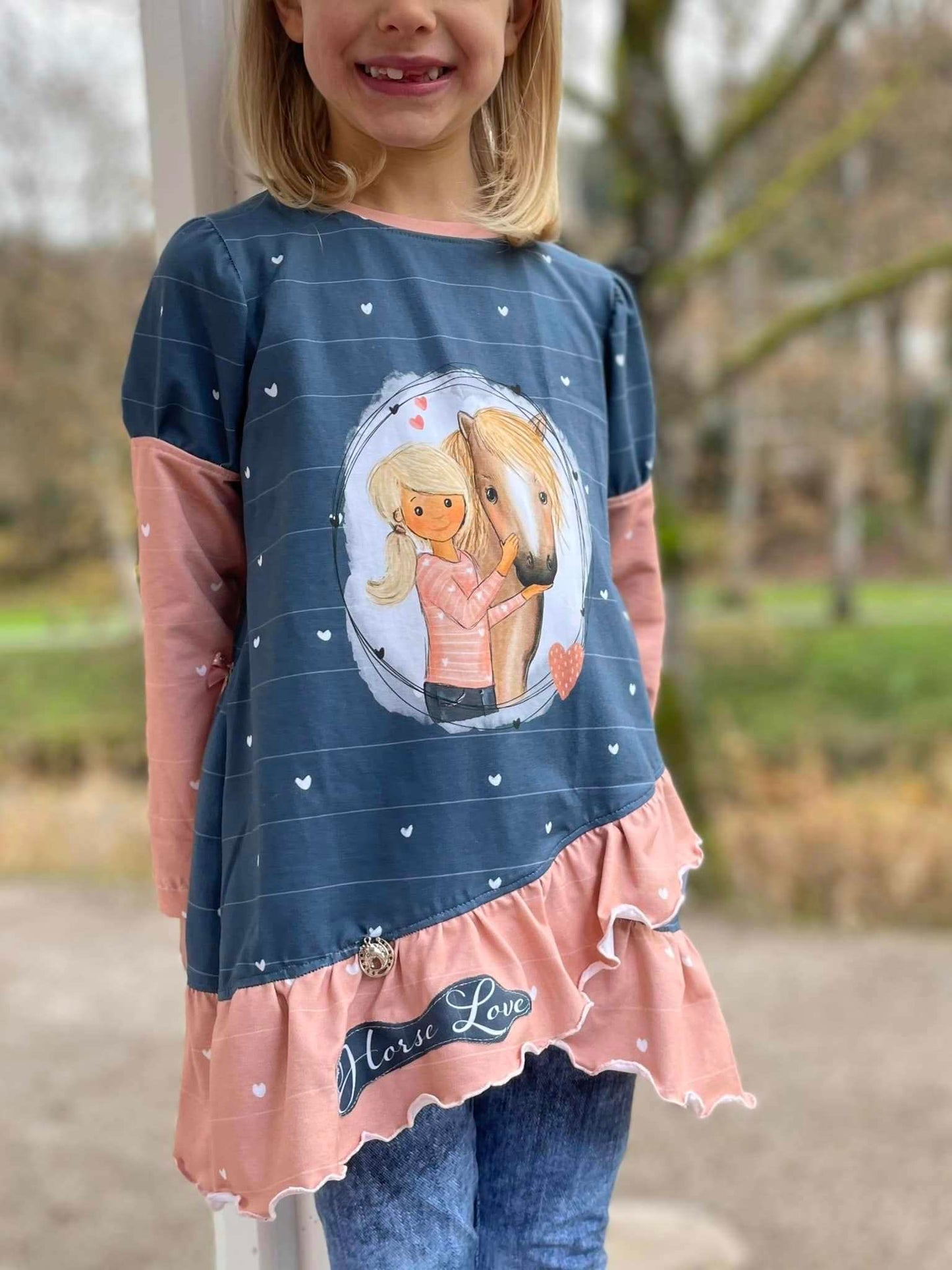 Kinder Kurzkleid Tunika Longhoodie AYA