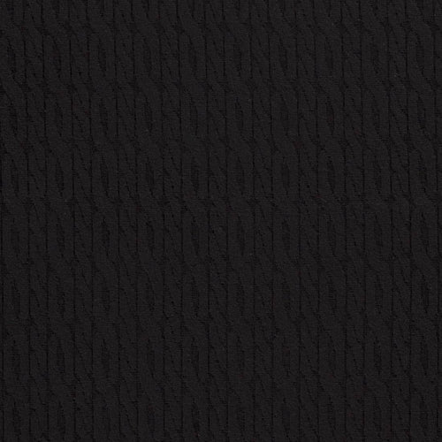 Strick Jacquard Zopfmuster - schwarz