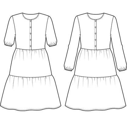 Kinder Kleid LANGKAH (Papierschnittmuster)