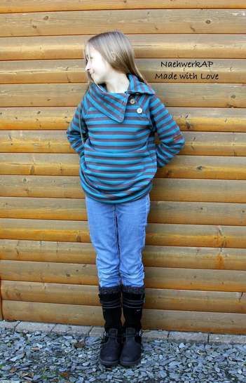 raglan pullover naehen button kinder 4